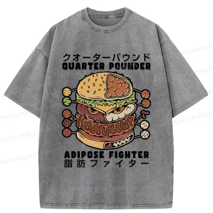 Tokyo-Tiger Big Mac Hamburger Washed T-Shirt
