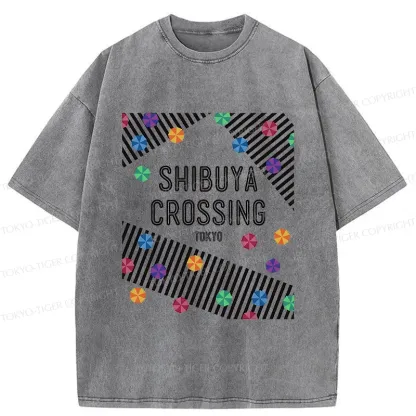 Tokyo-Tiger Shibuya Crossing Washed T-Shirt