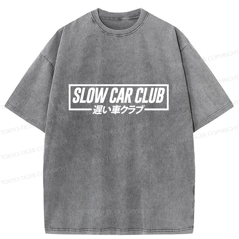Tokyo-Tiger Japan Automobile Club Washed T-Shirt