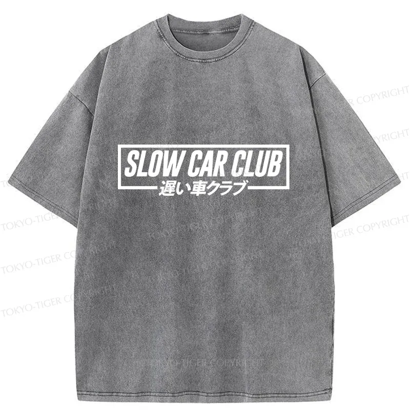 Tokyo-Tiger Japan Automobile Club Washed T-Shirt