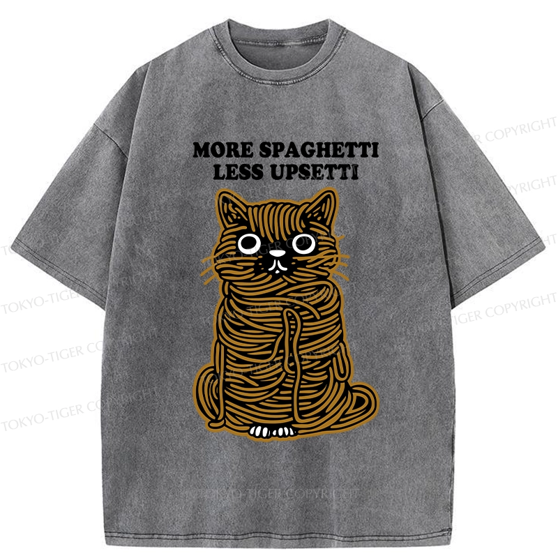 Tokyo-Tiger More Spaghetti Less Upsetti Cat Washed T-Shirt