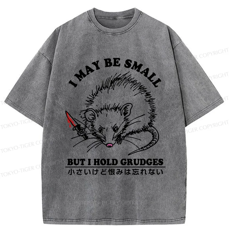 Tokyo-Tiger Mouse Holds A Grudge Funny Washed T-Shirt