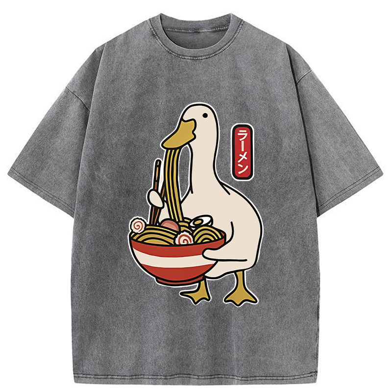 Tokyo-Tiger Ramen Lover Goose Washed T-Shirt