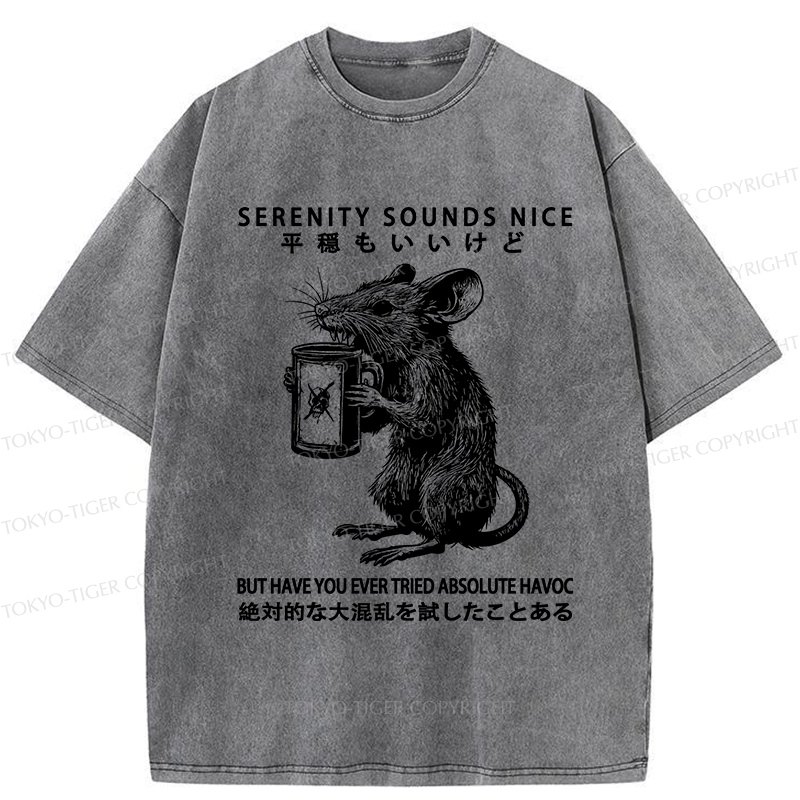 Tokyo-Tiger Have You Ever Tried Absolute Havoc Washed T-Shirt