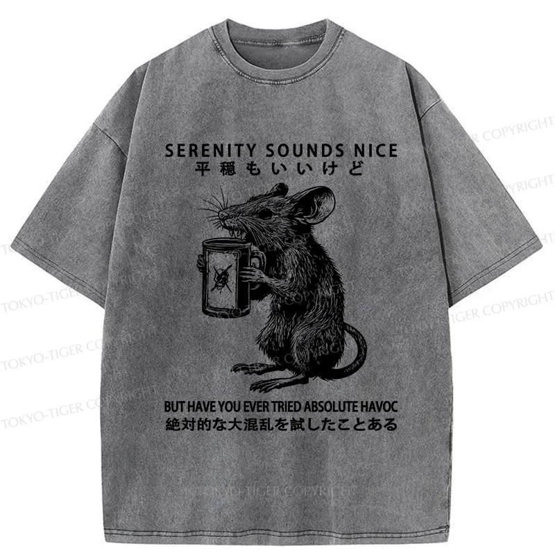Tokyo-Tiger Have You Ever Tried Absolute Havoc Washed T-Shirt