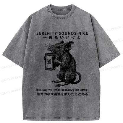 Tokyo-Tiger Have You Ever Tried Absolute Havoc Washed T-Shirt