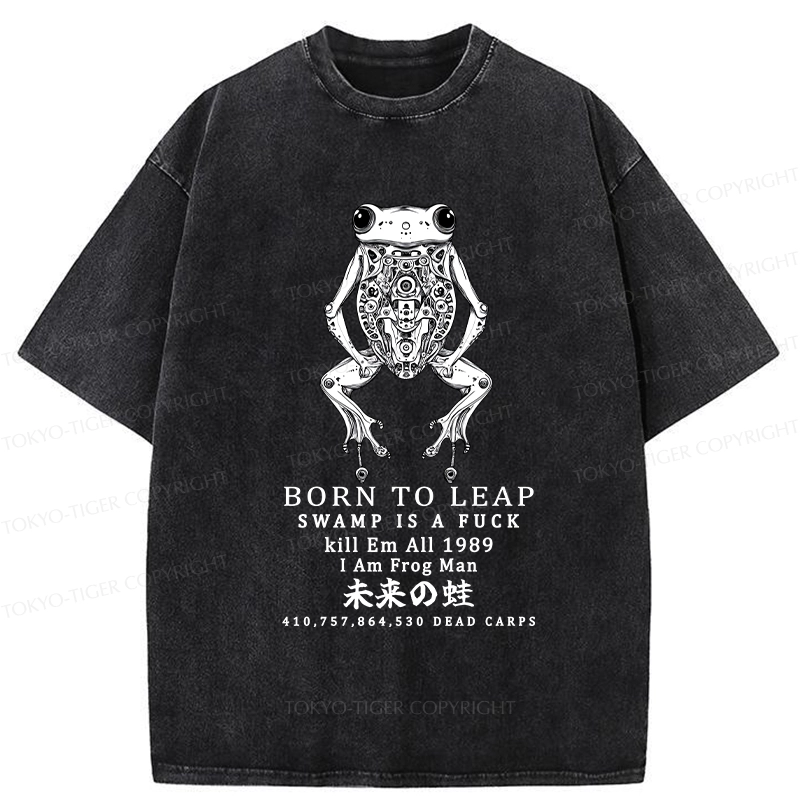 Tokyo-Tiger Born To Leap Washed T-Shirt