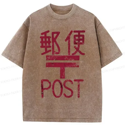 Tokyo-Tiger Japanese Post Washed T-Shirt