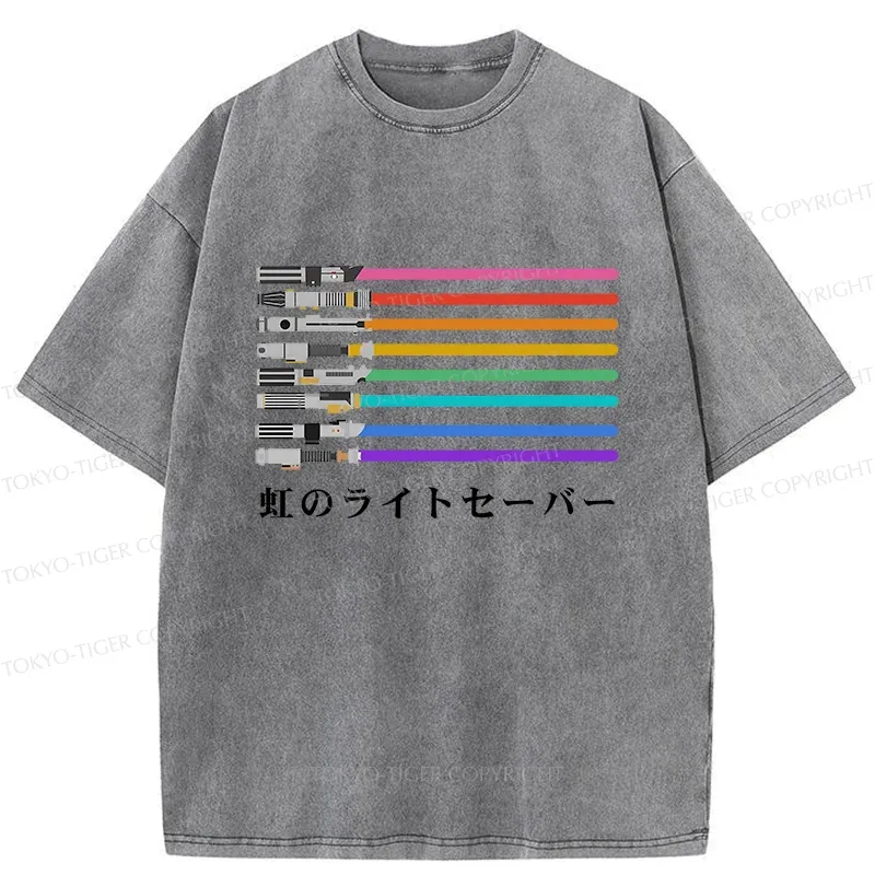 Tokyo-Tiger Rainbow Weapons Washed T-Shirt