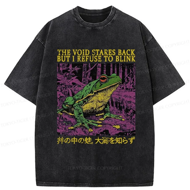 Tokyo-Tiger The Void Stares I Refuse To Blink Washed T-Shirt