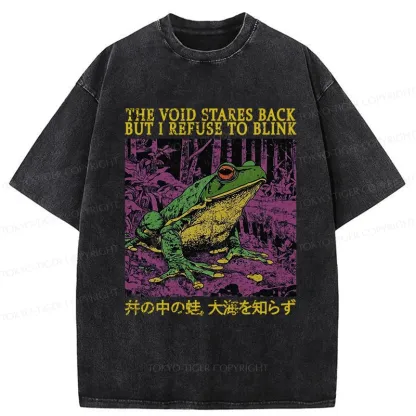 Tokyo-Tiger The Void Stares I Refuse To Blink Washed T-Shirt