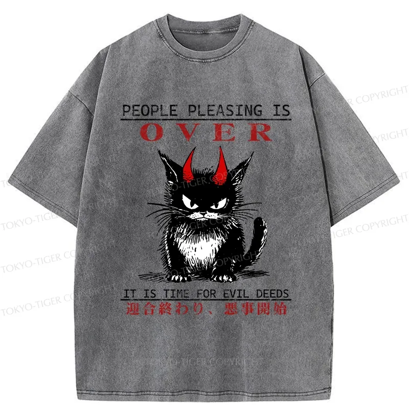 Tokyo-Tiger It Is Time For Evil Deeds Washed T-Shirt