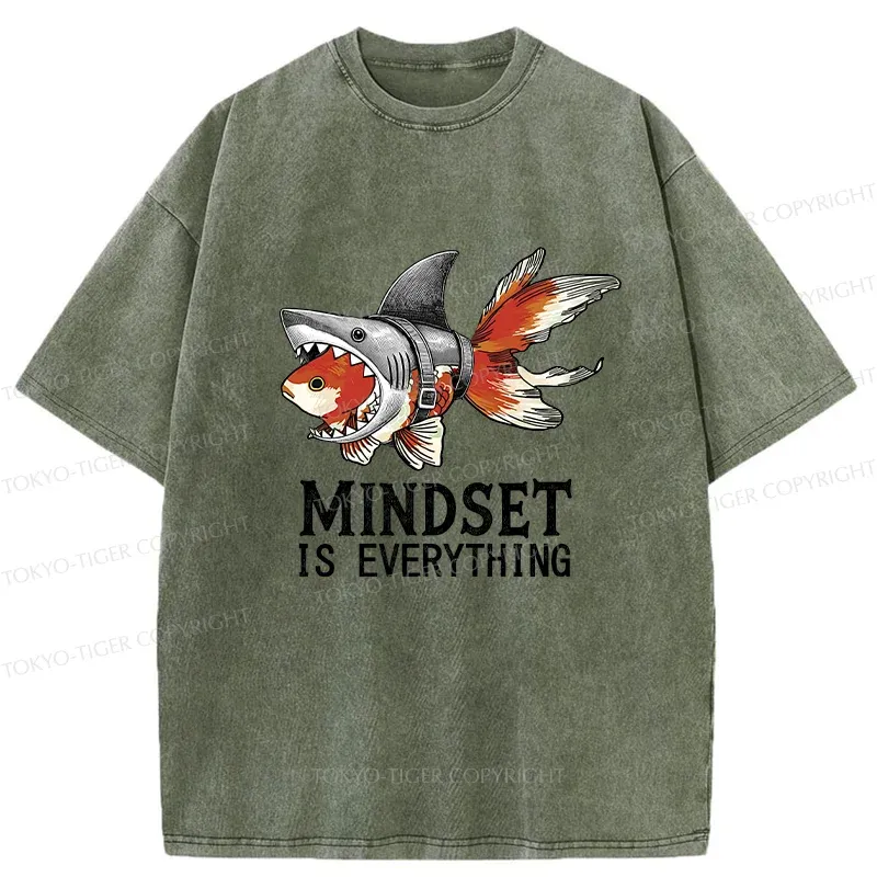 Tokyo-Tiger Goldfish Disguised As Shark Washed T-Shirt