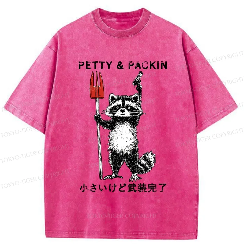 Tokyo-Tiger Fully Equipped Raccoon Washed T-Shirt