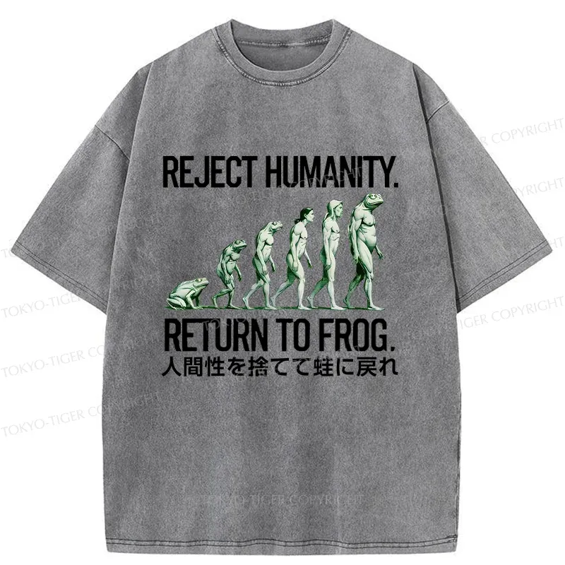 Tokyo-Tiger Degenerate Into A Frog Washed T-Shirt