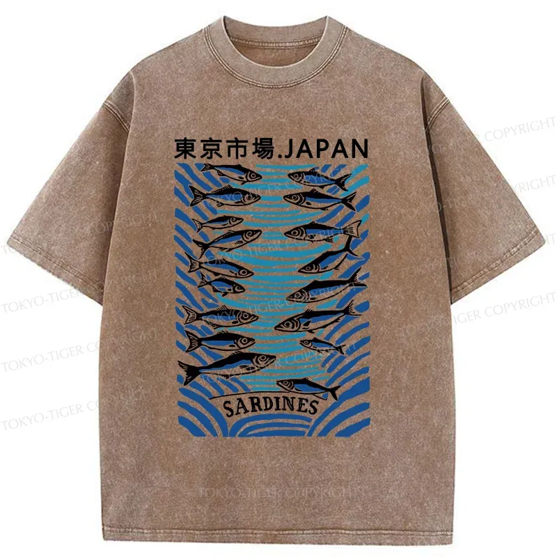 Tokyo-Tiger Tokyo Fish Market Washed T-Shirt