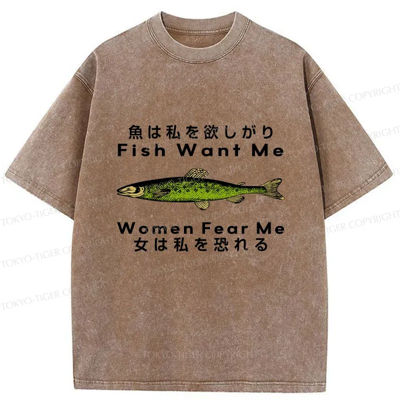 Tokyo-Tiger Fishing Essential Washed T-Shirt