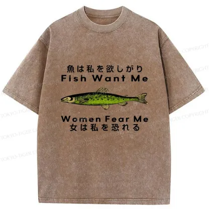 Tokyo-Tiger Fishing Essential Washed T-Shirt
