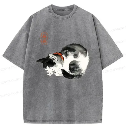 Tokyo-Tiger Japanese Kitten Washed T-Shirt