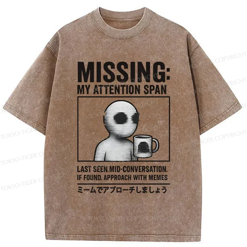 Tokyo-Tiger Approach It With A Meme Washed T-Shirt