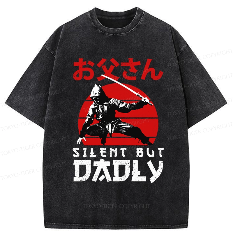 Tokyo-Tiger Happy Father's Day Washed T-Shirt