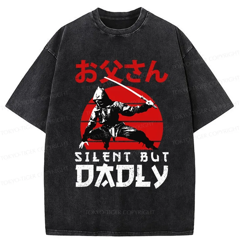 Tokyo-Tiger Happy Father's Day Washed T-Shirt