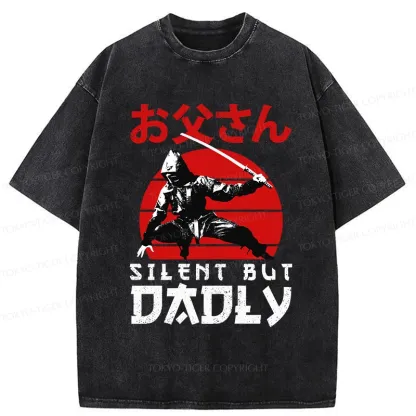 Tokyo-Tiger Happy Father's Day Washed T-Shirt