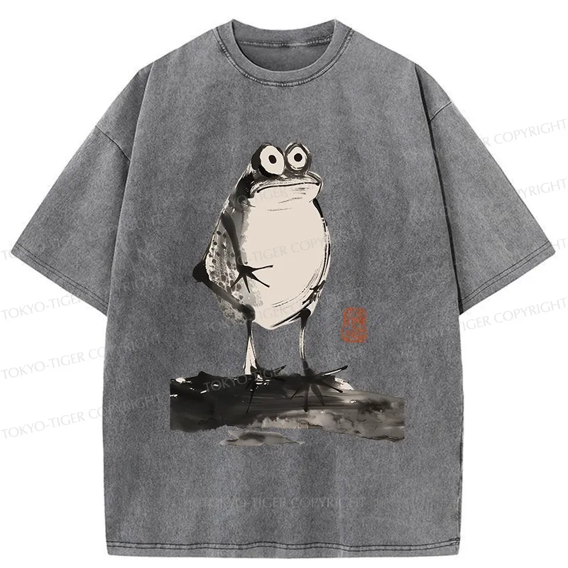 Tokyo-Tiger Retro Daze Frog Washed T-Shirt