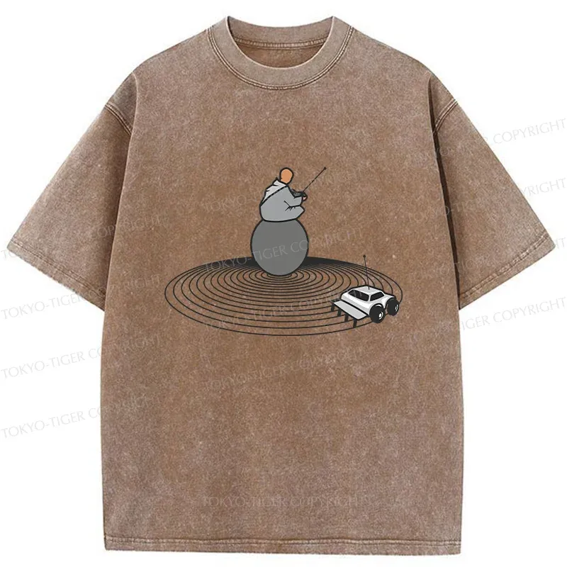 Tokyo-Tiger Interesting Zen Washed T-Shirt