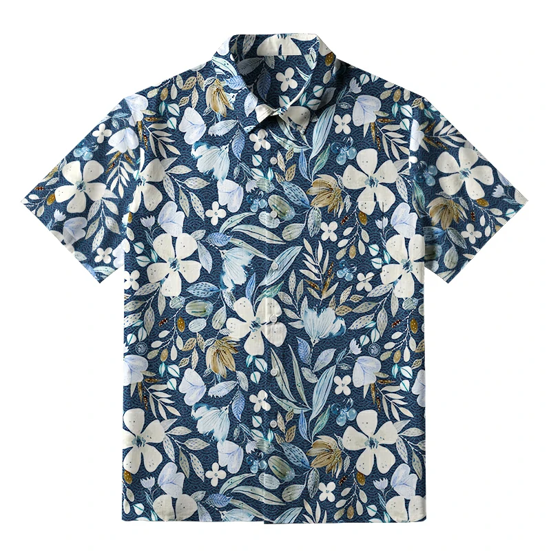 Tokyo-Tiger Colorful Floral Fantasy Button-up Shirt