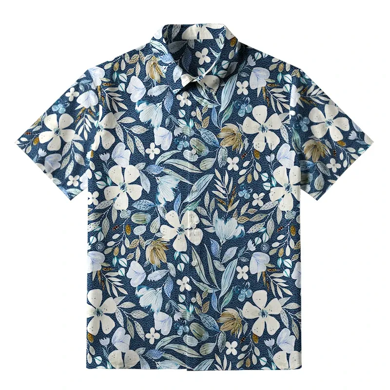 Tokyo-Tiger Colorful Floral Fantasy Button-up Shirt