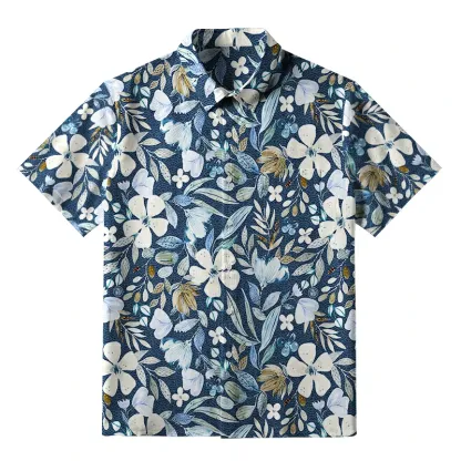 Tokyo-Tiger Colorful Floral Fantasy Button-up Shirt