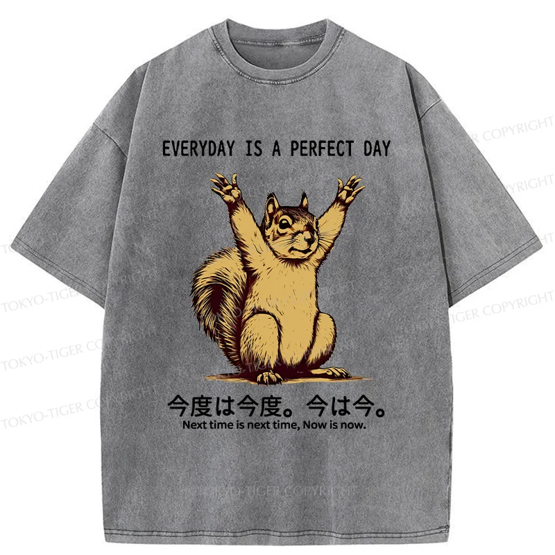 Tokyo-Tiger Squirrels Who Live Every Day Well Washed T-Shirt