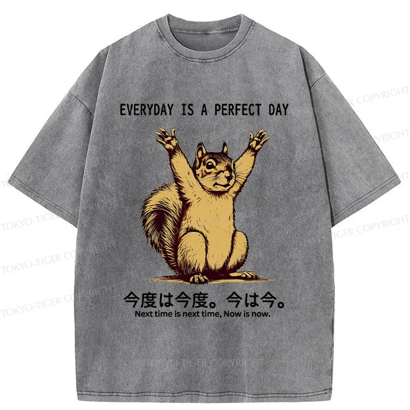 Tokyo-Tiger Squirrels Who Live Every Day Well Washed T-Shirt