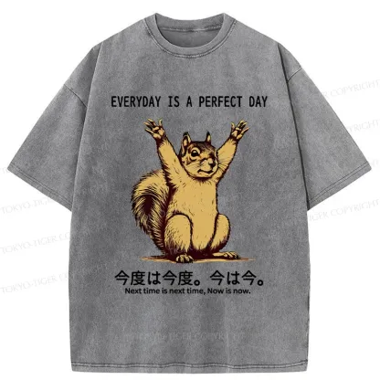 Tokyo-Tiger Squirrels Who Live Every Day Well Washed T-Shirt