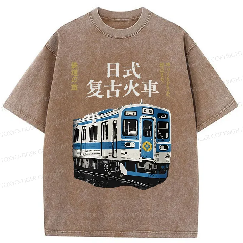 Tokyo-Tiger Vintage Japanese Train Washed T-Shirt