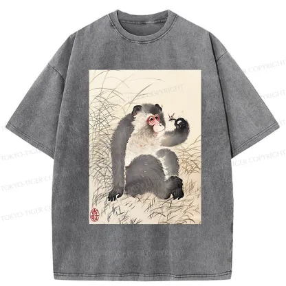 Tokyo-Tiger Vintage Japanese Macaque Washed T-Shirt