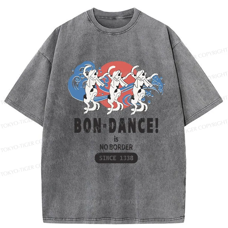 Tokyo-Tiger Japanese Traditional Obon Festival Washed T-Shirt