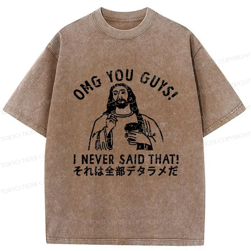 Tokyo-Tiger Truth Of God's Words Washed T-Shirt