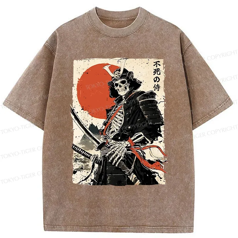Tokyo-Tiger Mighty General Skeleton Japan Bonsai Washed T-Shirt