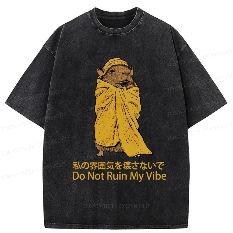 Tokyo-Tiger Don't Spoil My Mood Washed T-Shirt