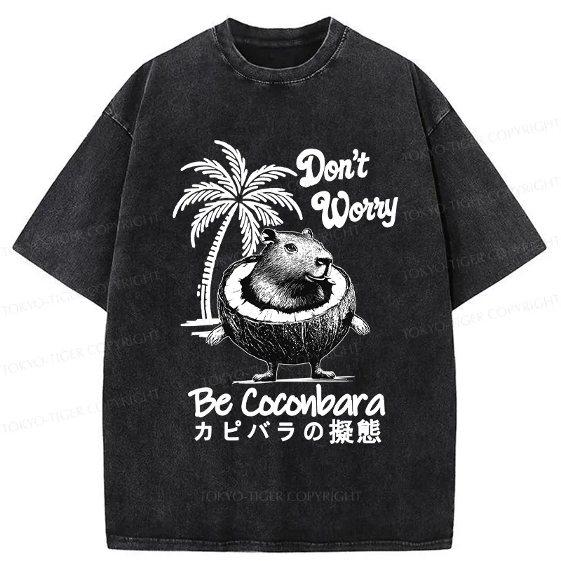 Tokyo-Tiger Don't Worry Be Coconbara Washed T-Shirt