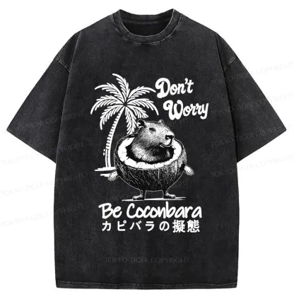Tokyo-Tiger Don't Worry Be Coconbara Washed T-Shirt