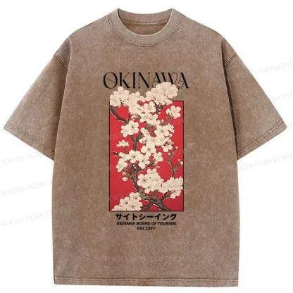 Tokyo-Tiger Okinawa Sakura Washed T-Shirt