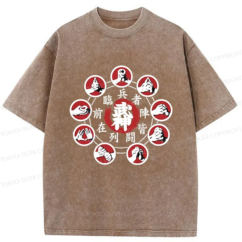 Tokyo-Tiger Traditional Ninjutsu Washed T-Shirt