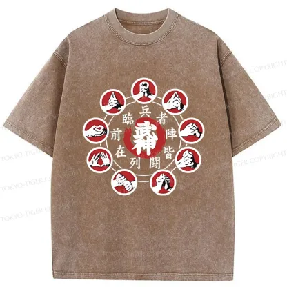 Tokyo-Tiger Traditional Ninjutsu Washed T-Shirt