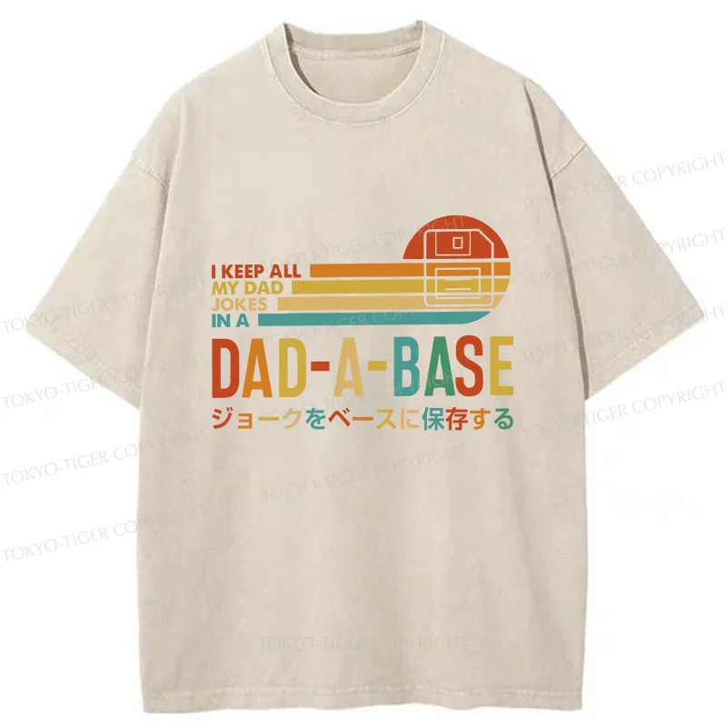 Tokyo-Tiger Dad Jokes Washed T-Shirt