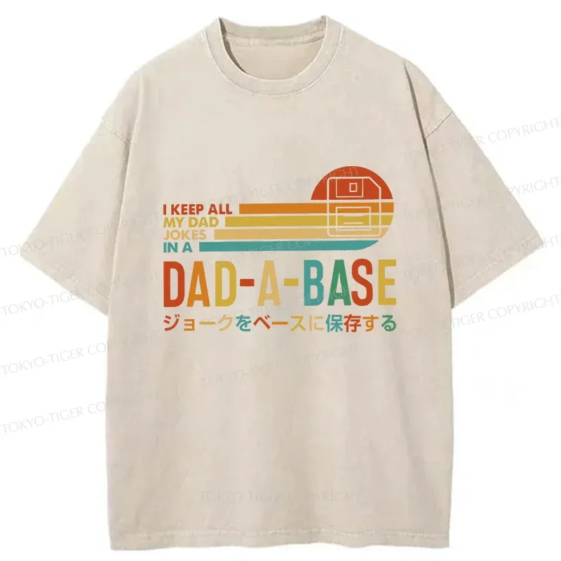 Tokyo-Tiger Dad Jokes Washed T-Shirt