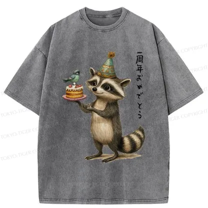 Tokyo-Tiger Happy First Anniversary Washed T-Shirt