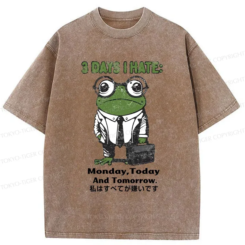Tokyo-Tiger Working-class Frog Washed T-Shirt